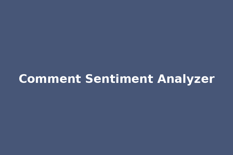 ZenAI Comment Sentiment Analyzer — Analyseur de sentiment IA des commentaires